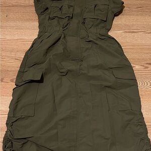 Olive Green Utility Dress